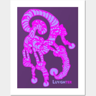 LUVGHTER - Original, Slick Vibrant Pink Posters and Art